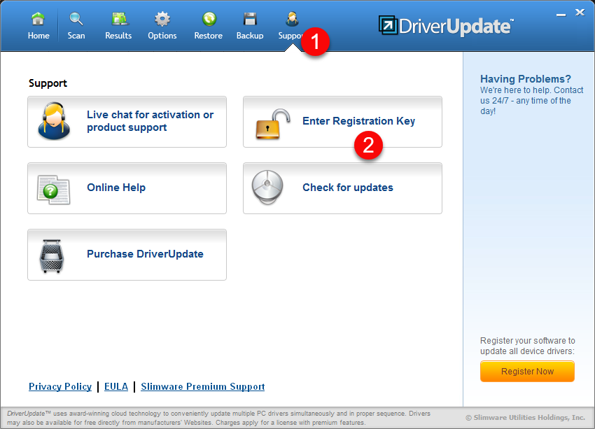 slimware driver update registration key free